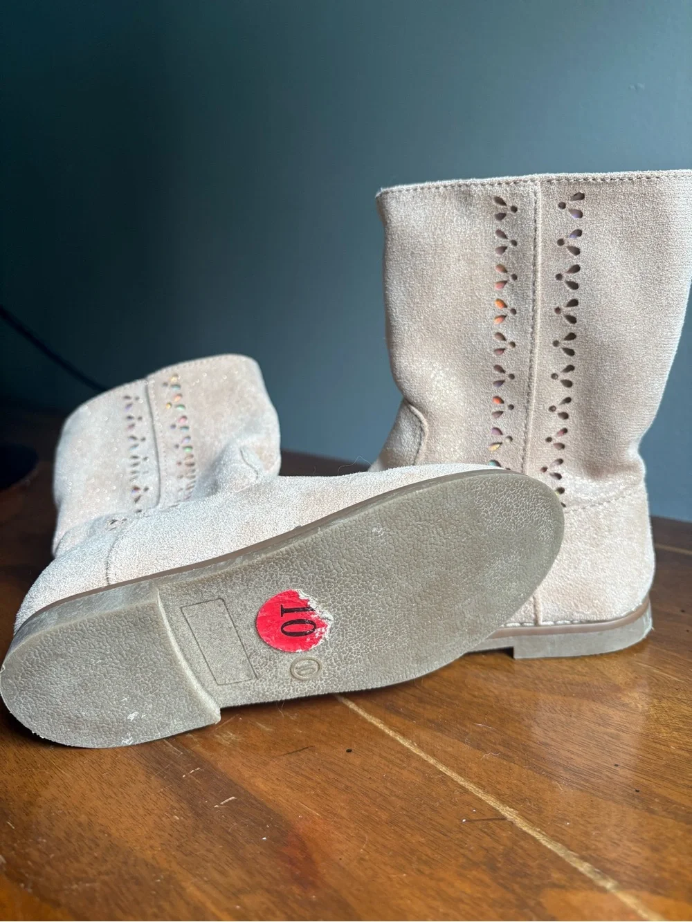 Girls' PEACH hue/tan Suede Mid-Calf Boots - Youth Casual